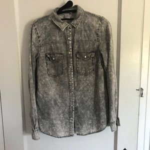 Bongo love sleeve Black Denim shirt Size S
